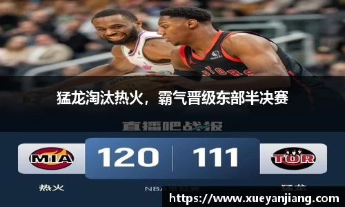 猛龙淘汰热火，霸气晋级东部半决赛