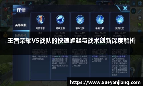 王者荣耀V5战队的快速崛起与战术创新深度解析